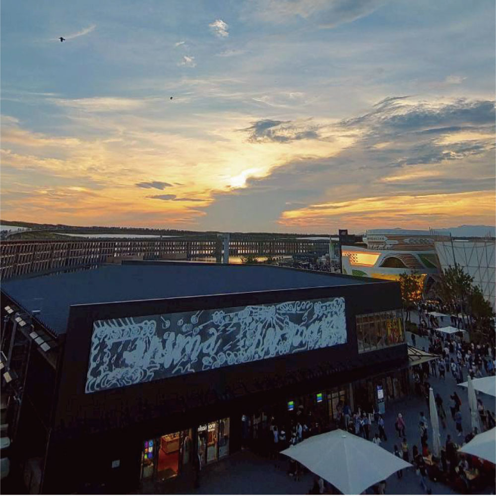 2025万博の大屋根リングからの景色